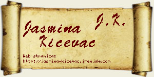 Jasmina Kićevac vizit kartica